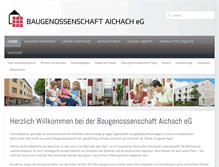 Tablet Screenshot of baugenossenschaft-aichach.de